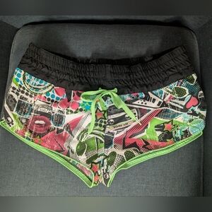Body Glove Graphic Print Shorts with Black Waistband
